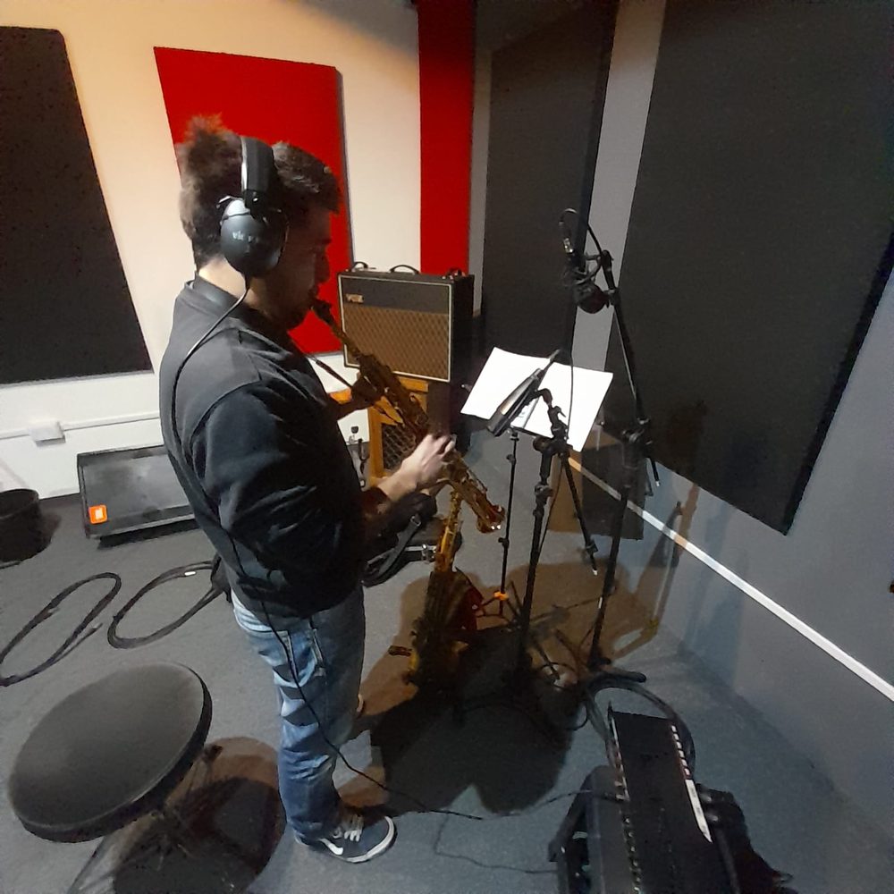 Grabando saxo